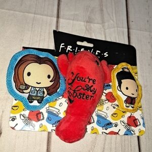 Valentines Friends “You're my lobster“ Rachel & Ross ~ Set Of 3 Squeaky Dog Toy